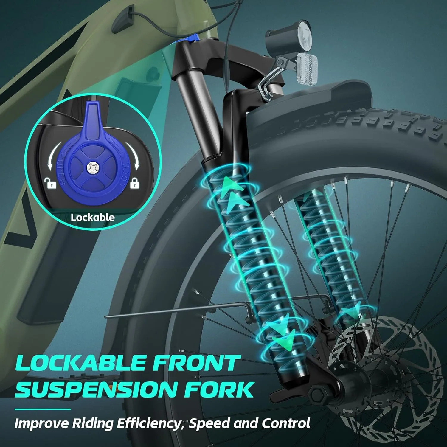 Vivi ACE01 Electric Bike for Adults, 26" x 4.0 Fat Tire Ebike, 1475W Peak Motor Torque Sensor Electric Mountain Bike, 25MPH Electric Bicycle with 48V 15AH Battery, Hydraulic Brake, UL 2849 Certified