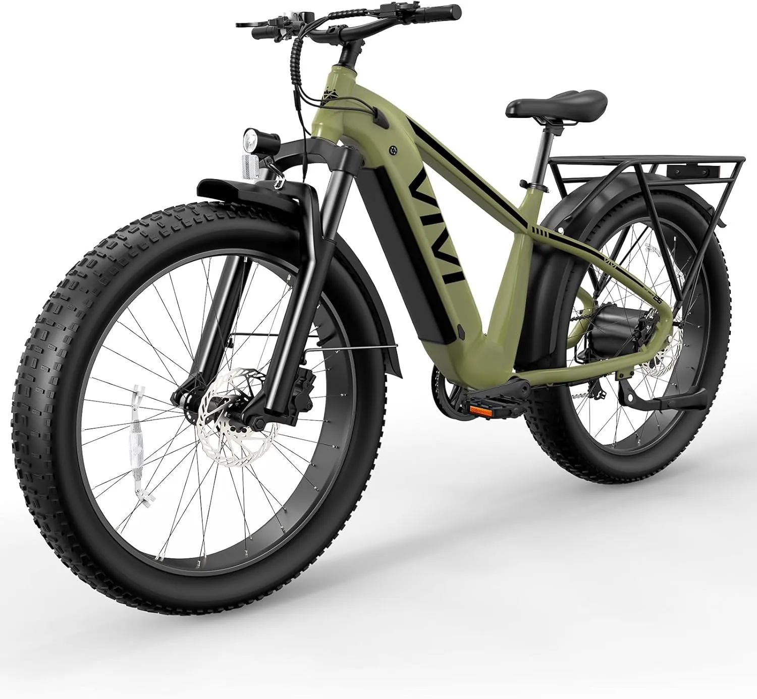 Vivi ACE01 Electric Bike for Adults, 26" x 4.0 Fat Tire Ebike, 1475W Peak Motor Torque Sensor Electric Mountain Bike, 25MPH Electric Bicycle with 48V 15AH Battery, Hydraulic Brake, UL 2849 Certified