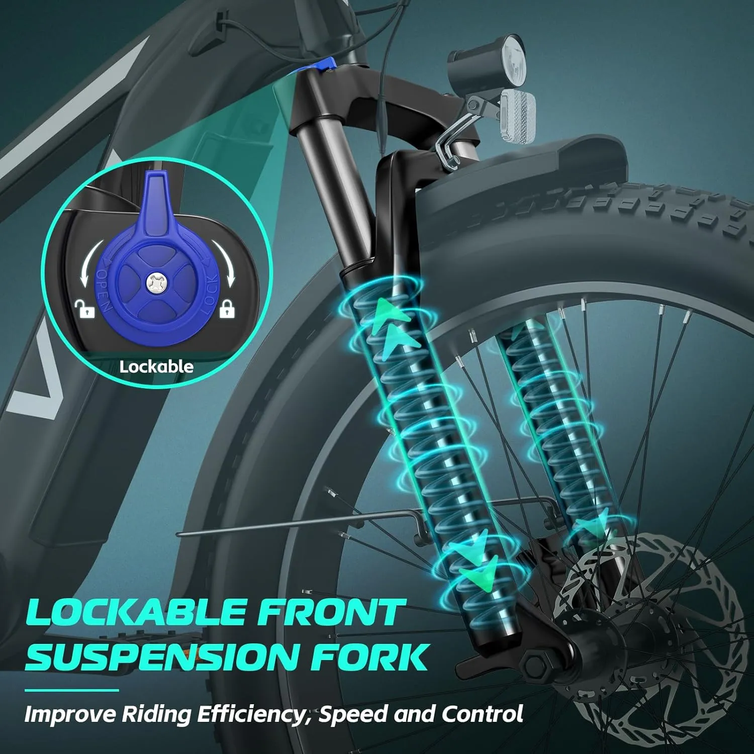 Vivi ACE01 Electric Bike for Adults, 26" x 4.0 Fat Tire Ebike, 1475W Peak Motor Torque Sensor Electric Mountain Bike, 25MPH Electric Bicycle with 48V 15AH Battery, Hydraulic Brake, UL 2849 Certified