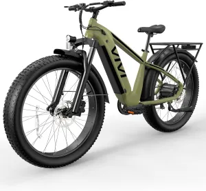 Vivi ACE01 Electric Bike for Adults, 26" x 4.0 Fat Tire Ebike, 1475W Peak Motor Torque Sensor Electric Mountain Bike, 25MPH Electric Bicycle with 48V 15AH Battery, Hydraulic Brake, UL 2849 Certified