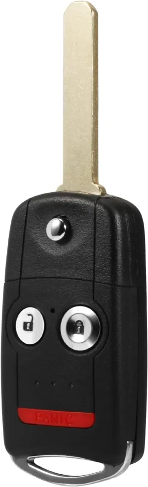 VOFONO Keyless Entry Remote Key Fob Fits for Honda Acura MDX 2007-2013/RDX 2007 2008 2009 2010 2011 2012 2013 Ignition Car Flip Replacement FCC ID: N5F0602A1A (3 Buttons)