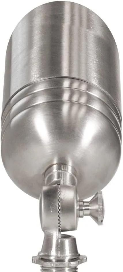 VOLT 20-Pack 12V Fat Boy Stainless Steel Outdoor Spotlights with 5W 2700K Warm White 400 Lumen MR16 LED Bulbs for Low Voltage Landscape Lighting of Yard, Lawn, Garden, Patio, Trees & House
