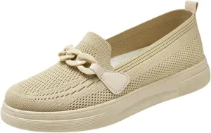 Walking Shoes for Women Flat Loafers Knitted Mesh Breathable Lightweight Walking Loafers Soft Sneakers Sole Casual Daily Shoes