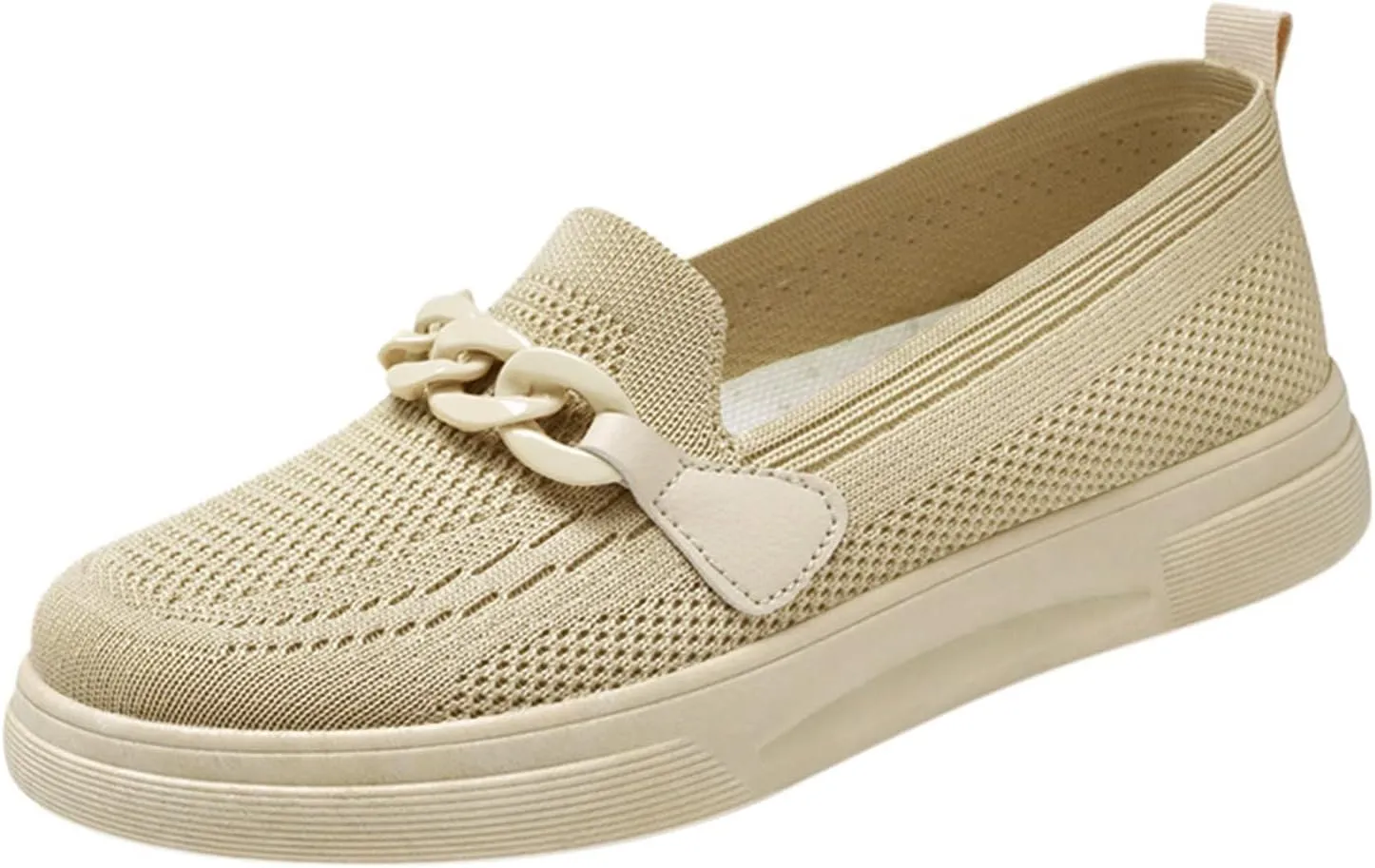 Walking Shoes for Women Flat Loafers Knitted Mesh Breathable Lightweight Walking Loafers Soft Sneakers Sole Casual Daily Shoes