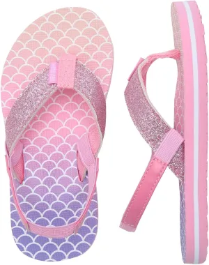WateLves Girls & Boys Kids Flip Flop summer Slide Sandals Slip on Suitable for Bath Shower Beach pool (Little Kid/Big Kid)