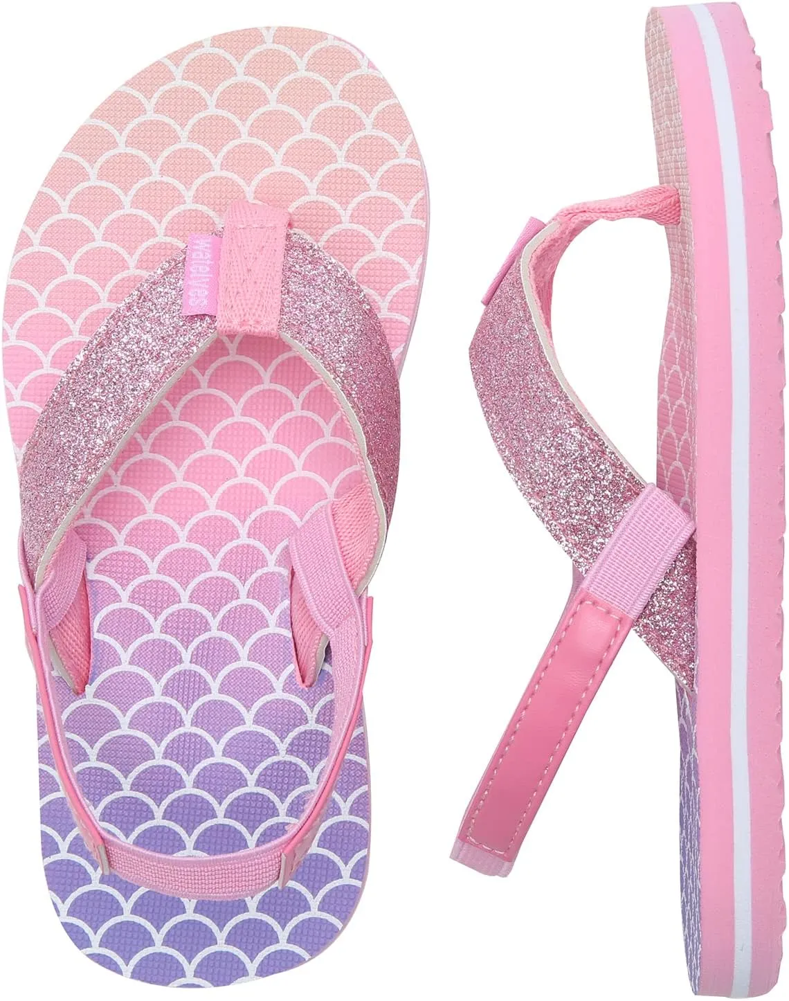 WateLves Girls & Boys Kids Flip Flop summer Slide Sandals Slip on Suitable for Bath Shower Beach pool (Little Kid/Big Kid)