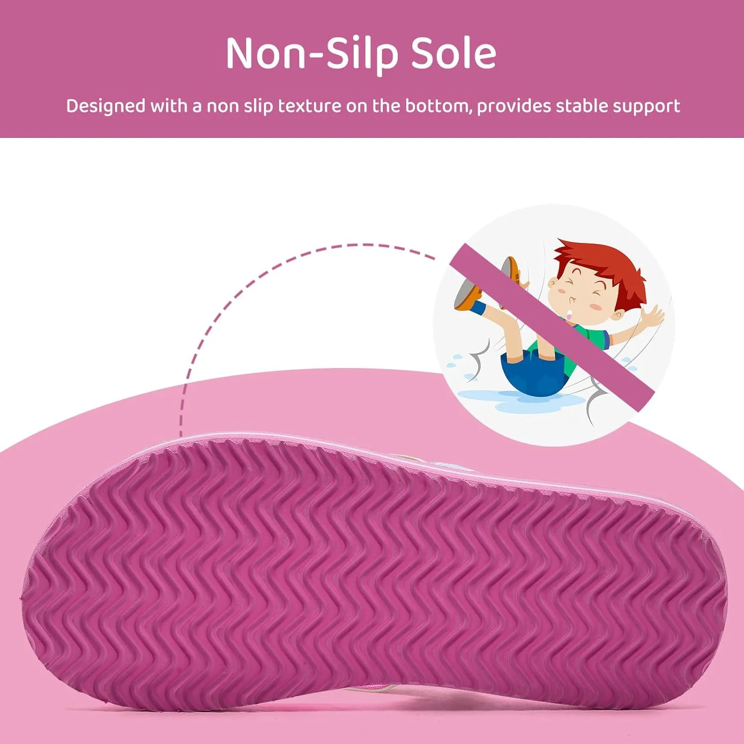 WateLves Toddler Flip Flops Girls Boys Sandals Shoes Kids Slip on Summer Sandals for Bath Shower Beach Pool (Toddler/Little Kid/Big Kid)
