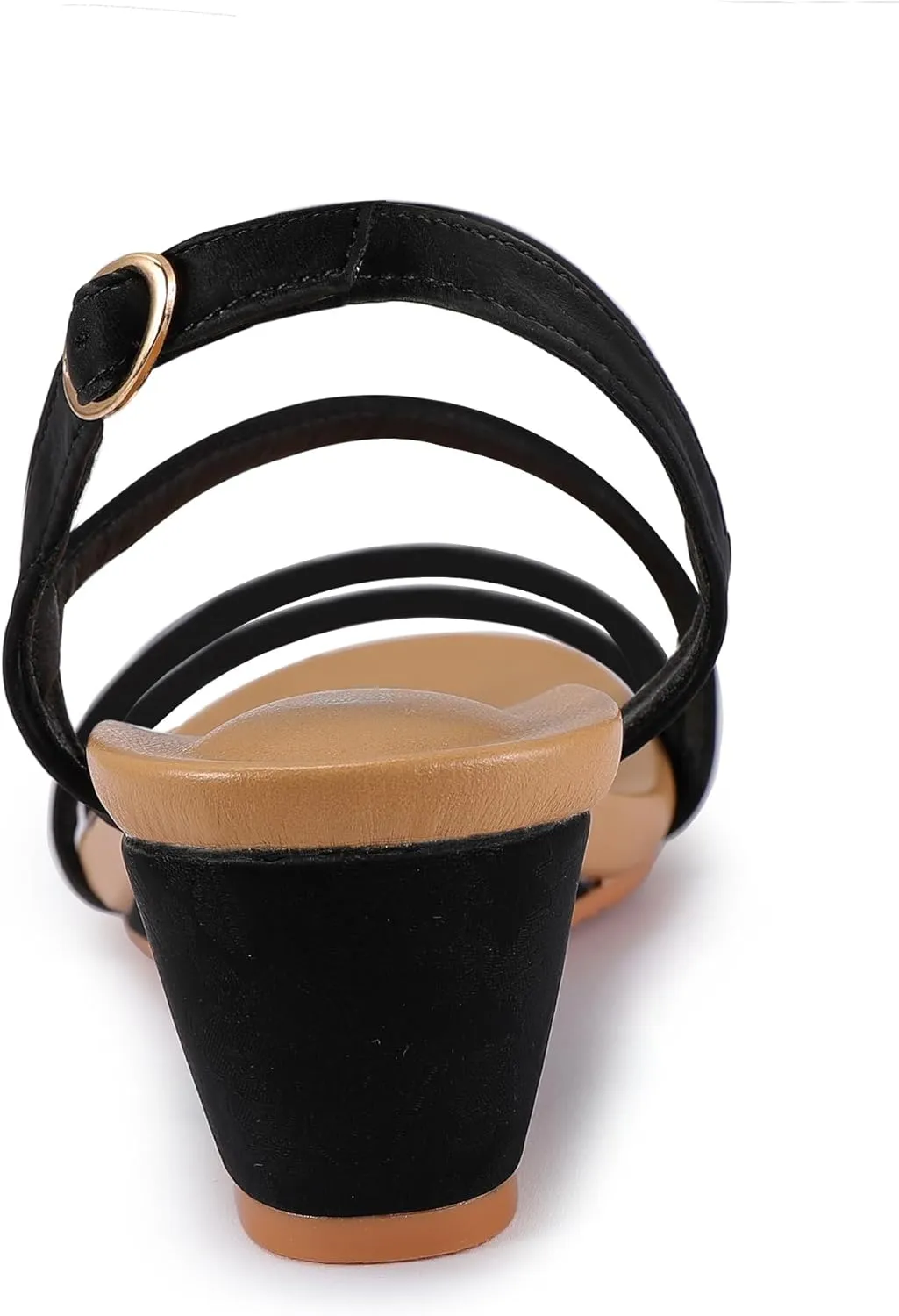Wedge Sandals for Women Dress Elastic Ankle Strap Rhinestone Sandals Summer Comfortable Shoe