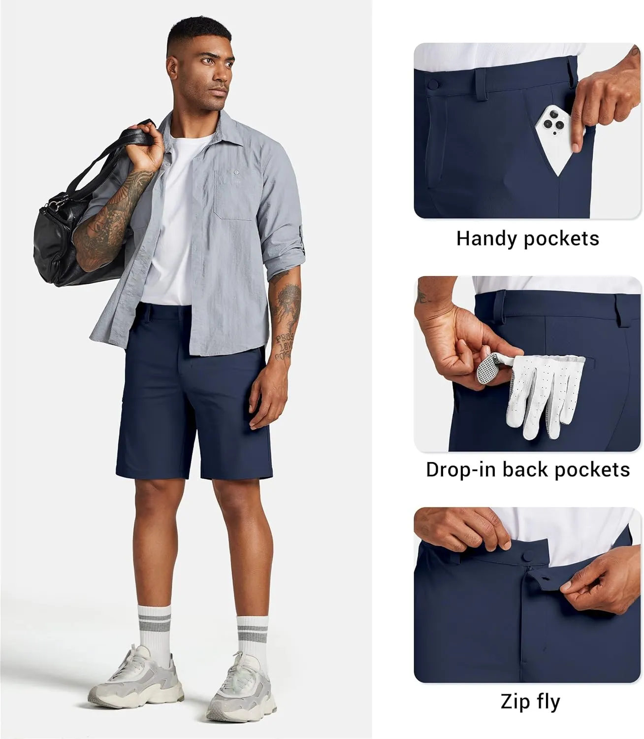 Willit Men's Golf Shorts Stretch Dress Shorts Cargo Quick Dry Athletic Casual Shorts with Pockets 7" 9" 11"