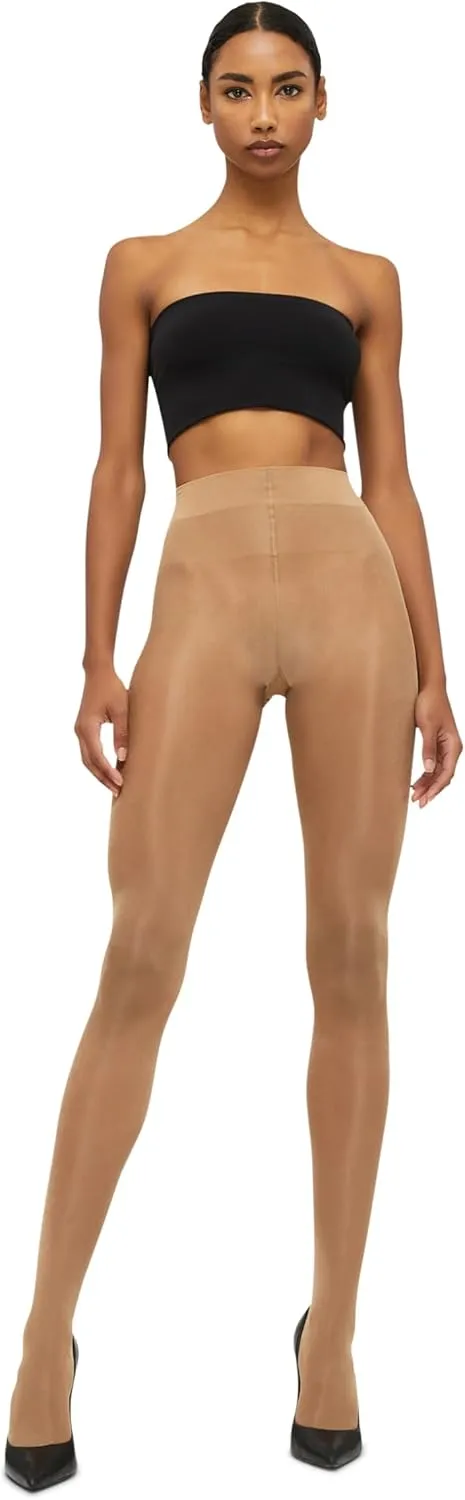 Wolford Satin Touch 20 Denier Tights For Women Soft Satin Feel Sheer Hosiery Extra-Wide Waistband Perfect for Any Occasion