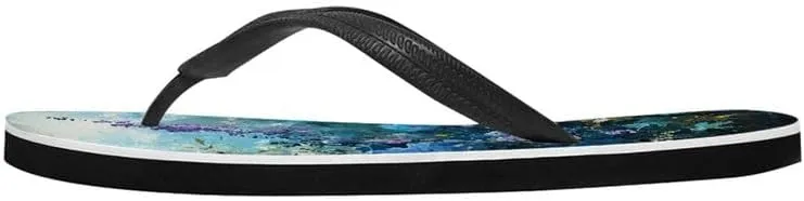 Women Retro Flip Flop Sandal Ginkgo Leaves Casual Thong Sandals Rose Feather Couple Beach Sandals Indoor or Outdoor