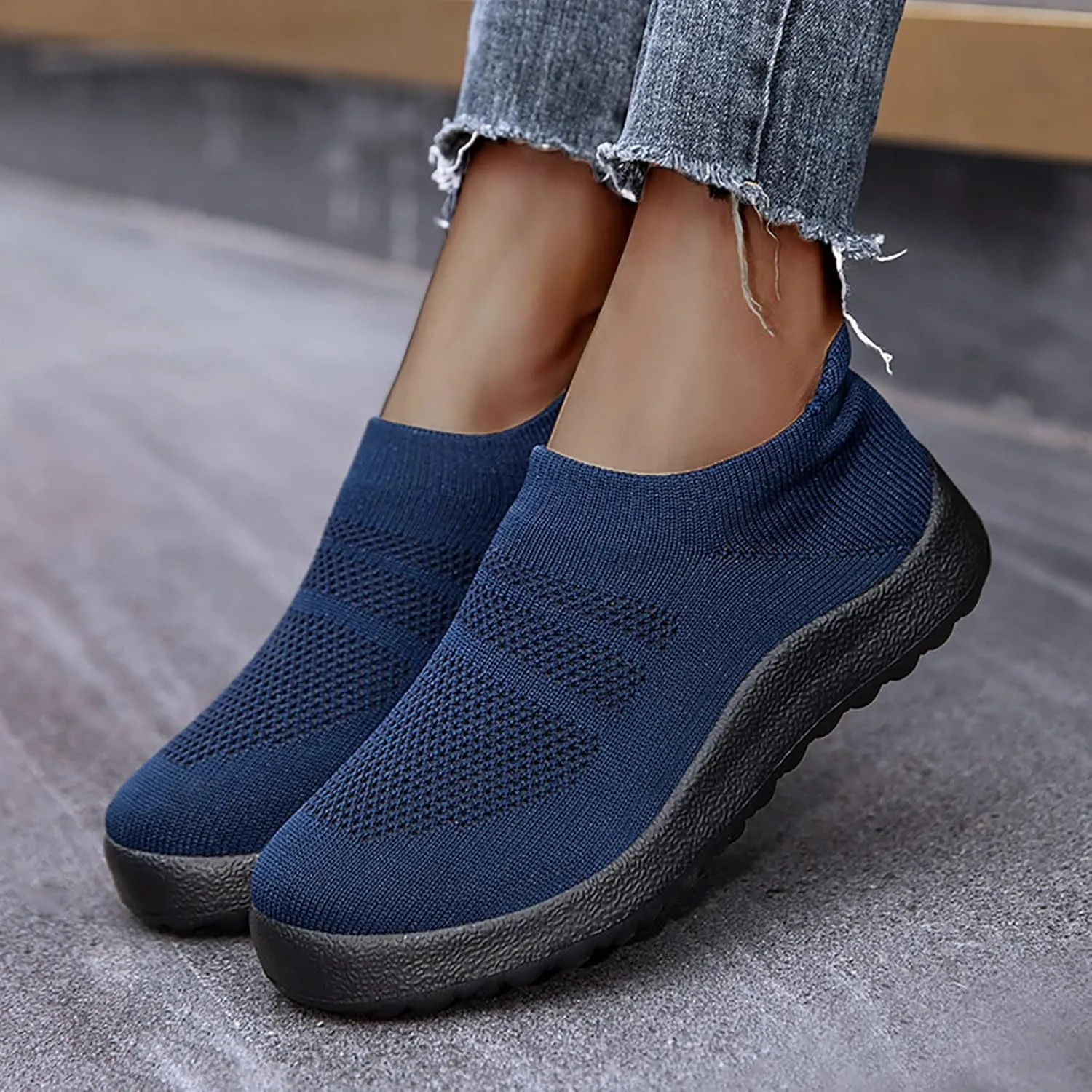 Women Sneakers Black and White Women's Slip On Shoes Size 10 Wide Width Womens Hiking Shoes with Arch Support Trendy Wedge Sneakers for Women 2023 Slip On Sneakers Woman