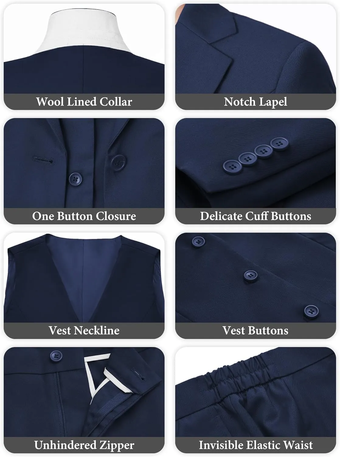 Women's 3 Piece Suit Lady Business Casual Office One Button Slim Fit Blazer Jacket Vest Pants Set