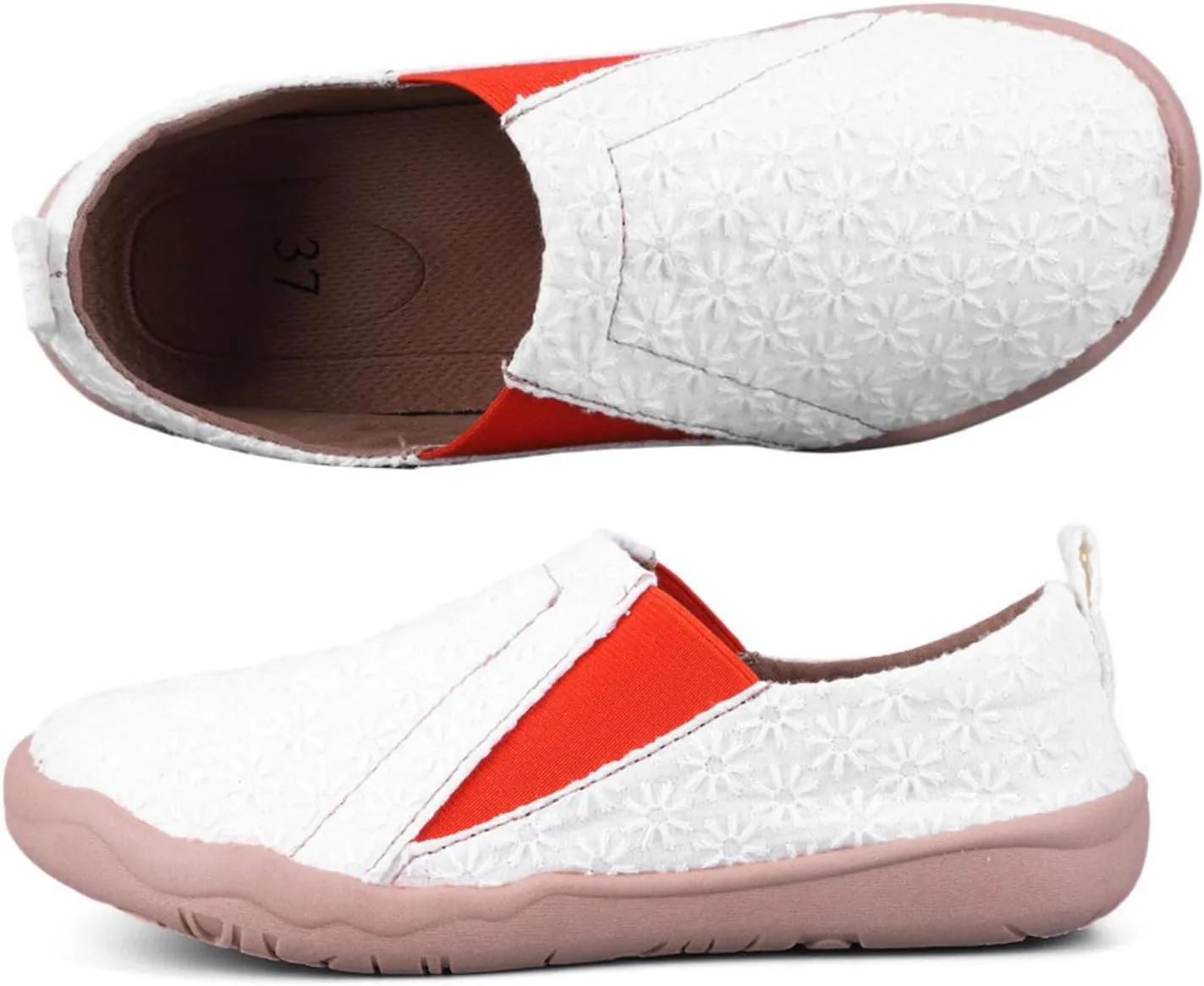 Women's Art Painted Casual Loafers, Extra Wide Slip-on Diabetic Shoes for Women, Comfortable Canvas Arch Support Walking Shoes