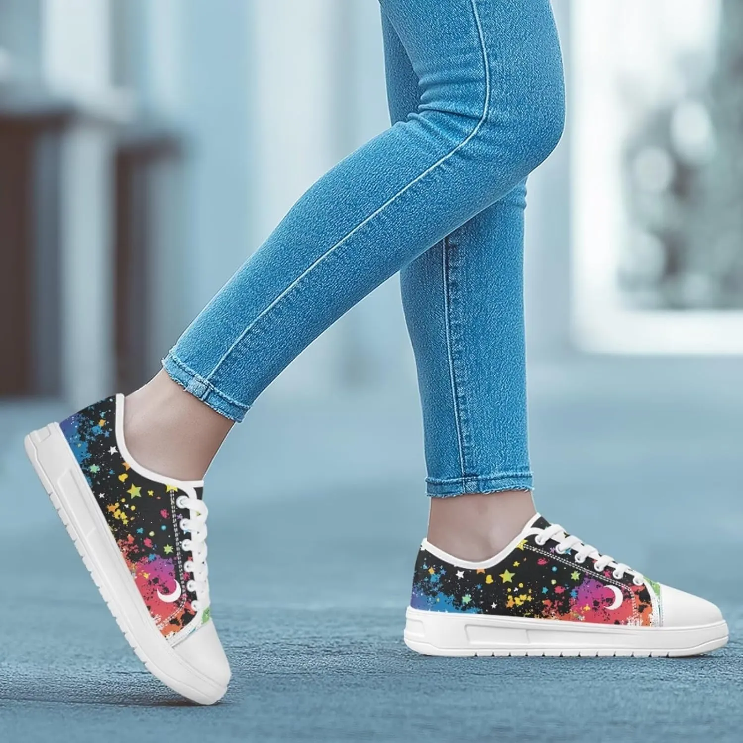 Women's Casual Fashion Canvas Sneakers Hand Free Low-Top Sneakers Lightweight Slip-On Loafers Walking Driving Shoes