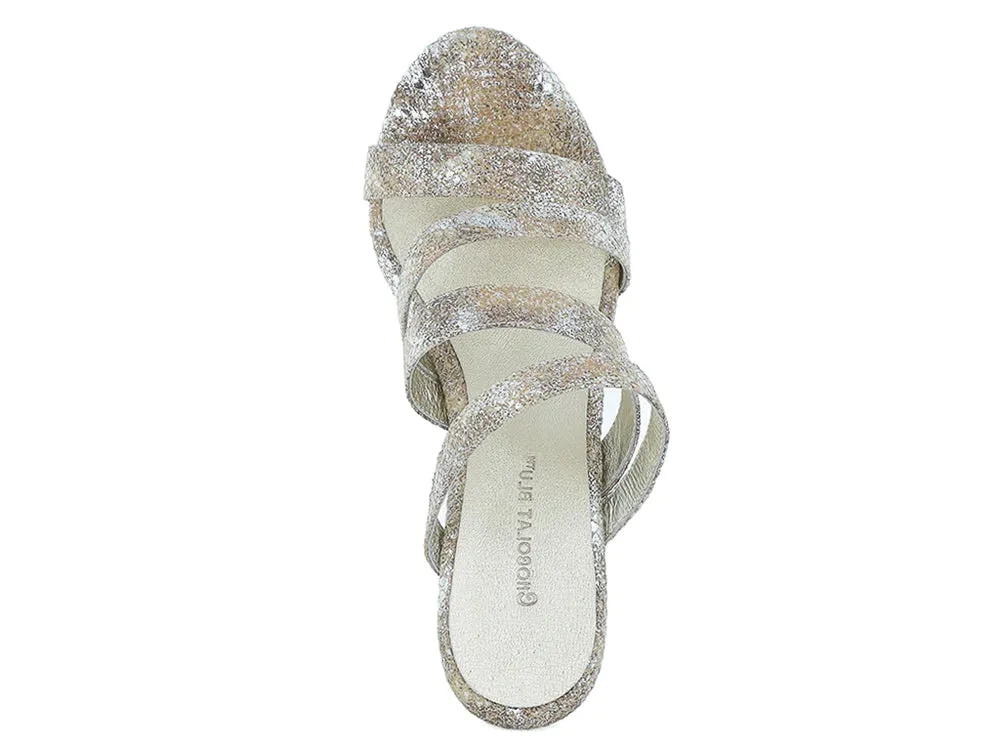 WOMEN'S CHOCOLAT BLU WAVY TAN SNAKE PLATFORM SUMMER SANDAL