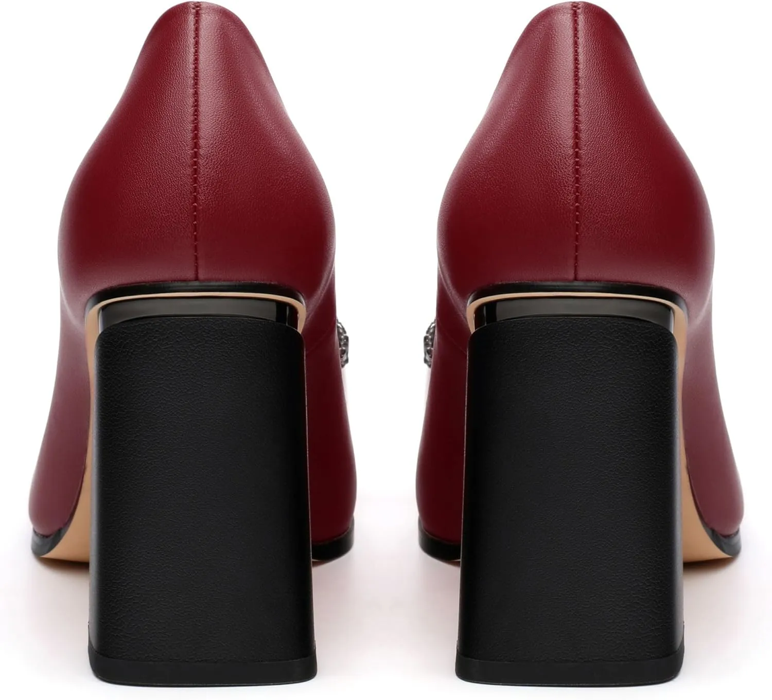 Women's Chunky Block high Heels, Comfortable Pointy Toe Bow Pumps for Work, Office, Wedding and Dancing 3.5 Inch.