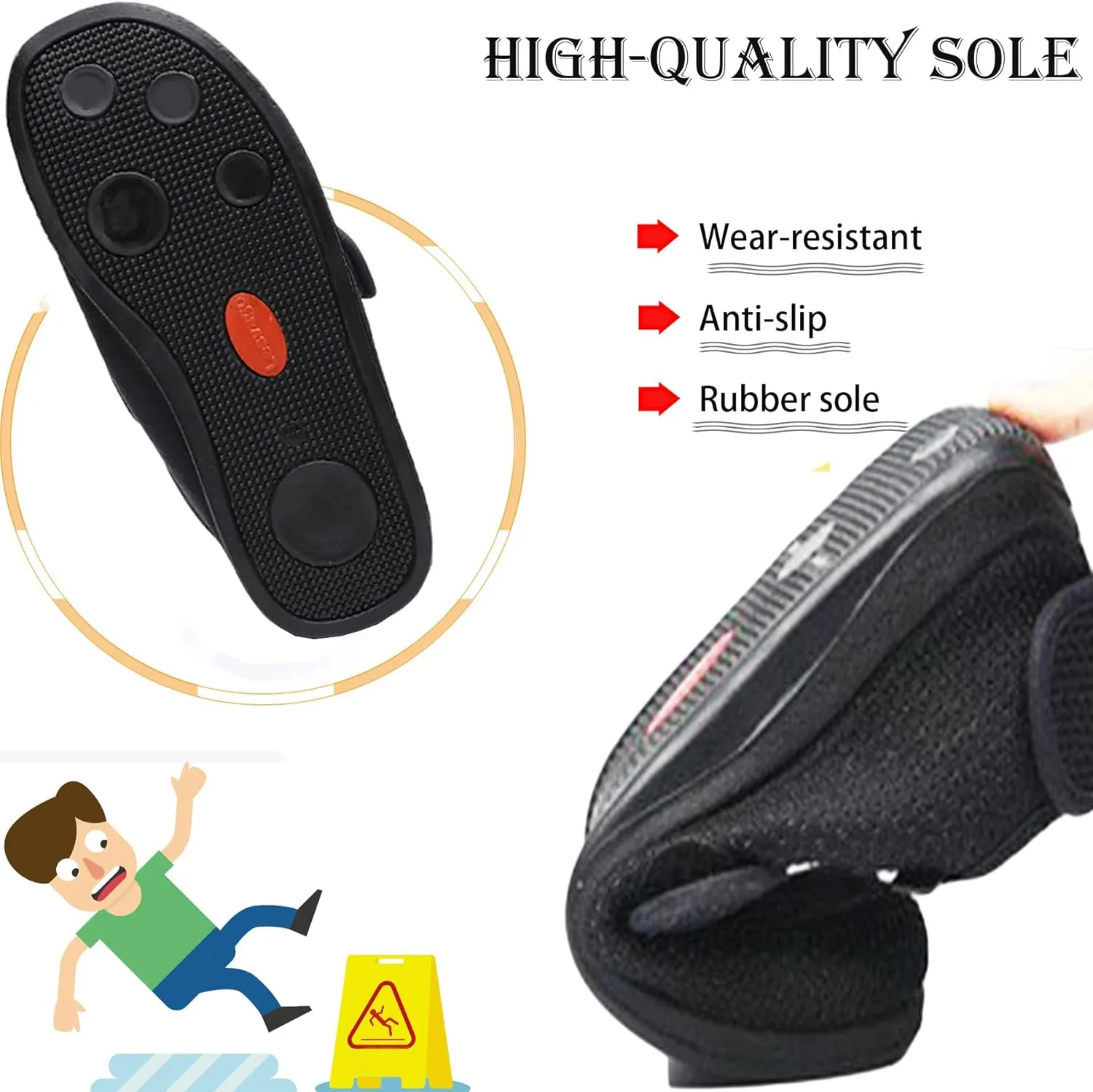 Women's Diabetic Shoes Comfortable and Adjustable Extra Wide Slip-on Shoes for Elderly,Edema,Swollen Feet