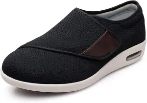 Women's Diabetic Shoes Extra Wide Comfortable Adjustable with Non-Slip Air Cushion Bottom for Elderly Swollen Feet Edema