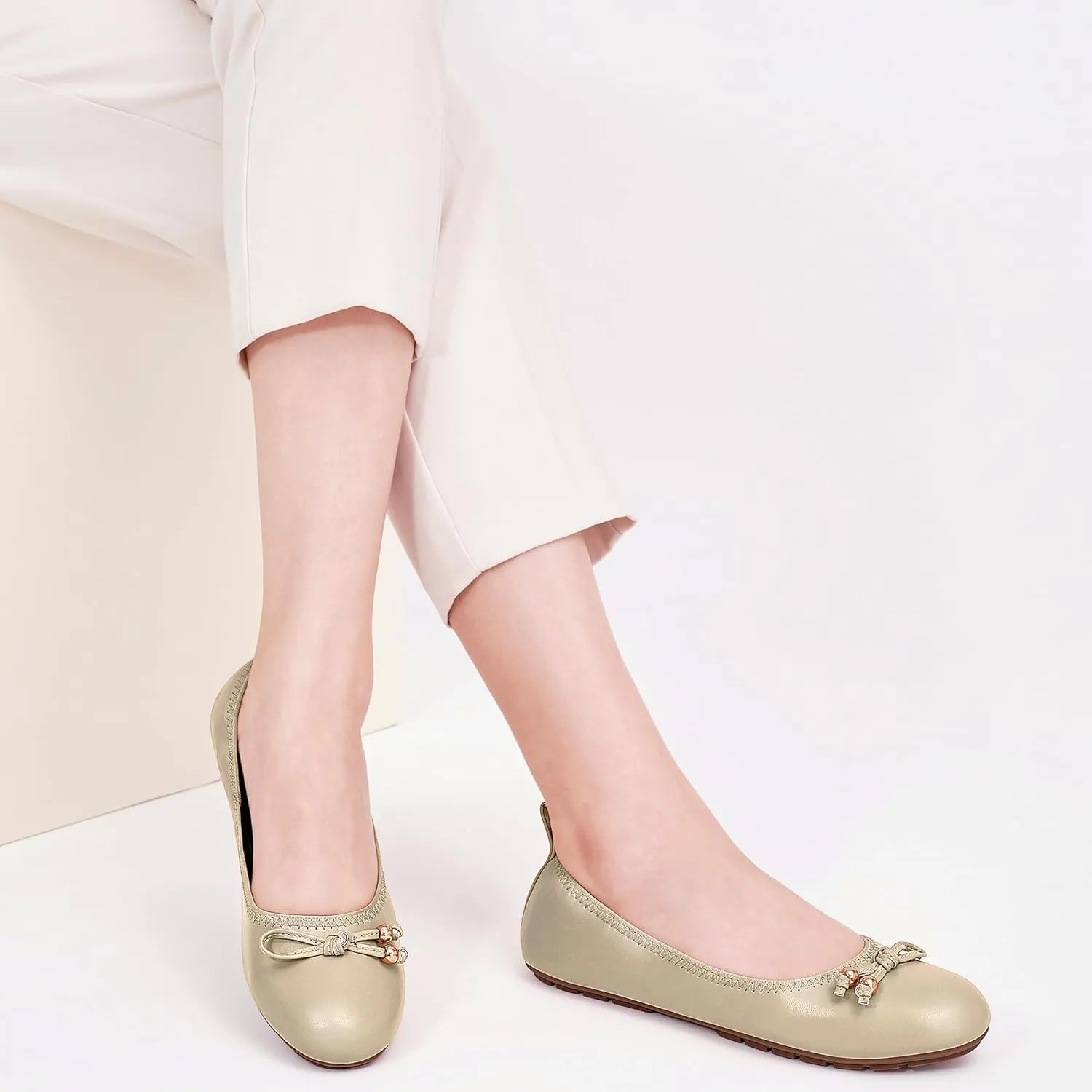 Womens Flats Ballet for Work: Dress Comfortable Walking Flat - Casual Ladies Wedding Shoe