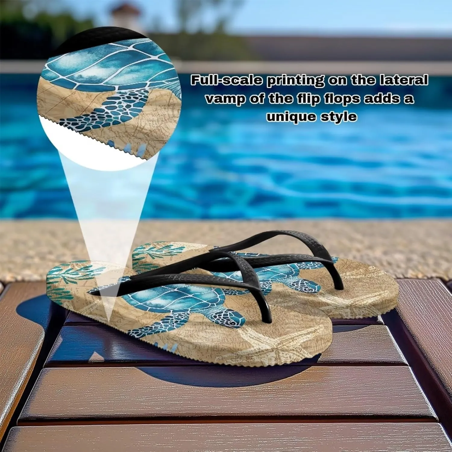 Women's Flip-Flops Cartoon Animal Pattern Slippers Women's Casual Beach Sandals Soft & Comfortable Sole