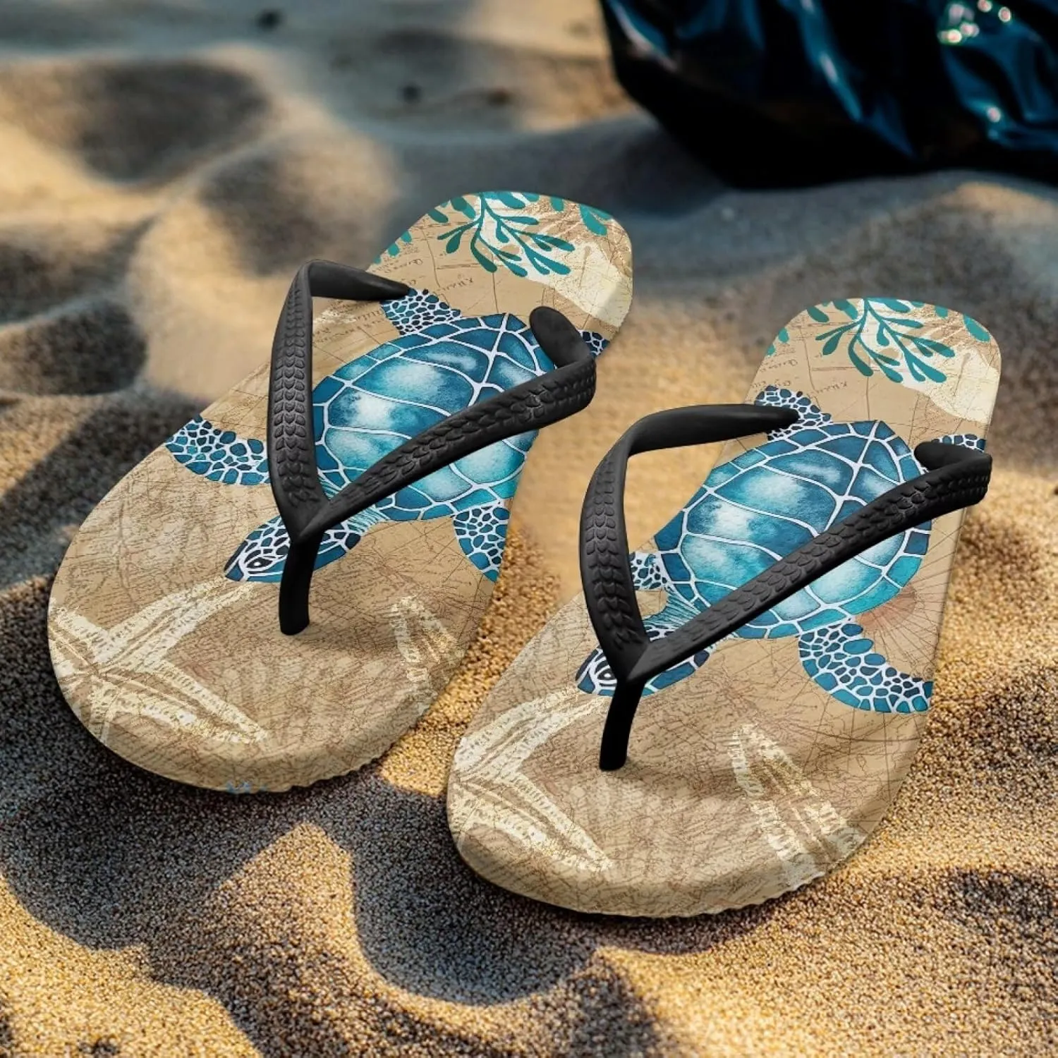 Women's Flip-Flops Cartoon Animal Pattern Slippers Women's Casual Beach Sandals Soft & Comfortable Sole