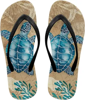 Women's Flip-Flops Cartoon Animal Pattern Slippers Women's Casual Beach Sandals Soft & Comfortable Sole