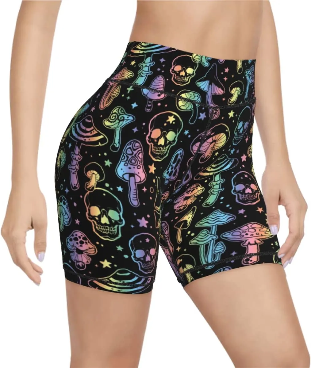 Women's High Waist Bike Shorts for Workout Sports Athletic Running Hiking Biker Yoga Gym Size