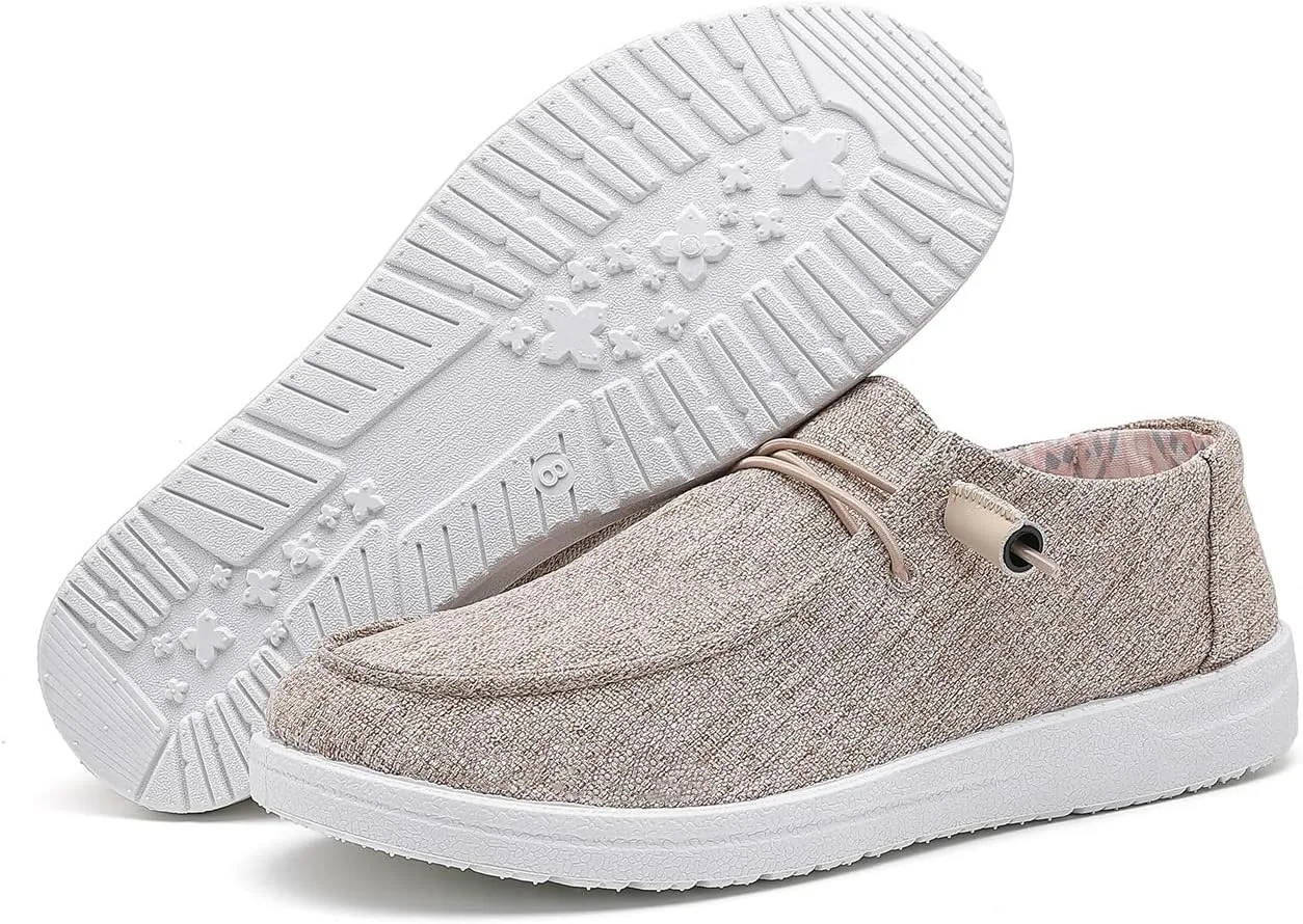 Womens Loafers Women Shoes Casual Slip-On Canvas Shoes Breathable Lightweight Boat Shoes for Women