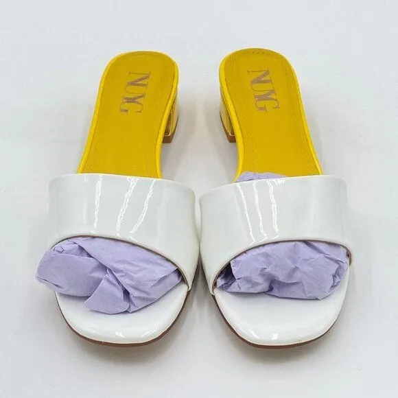 Women's Low Chunky Block Heels Sandals Open Toe Slip On Sandals Comfortable