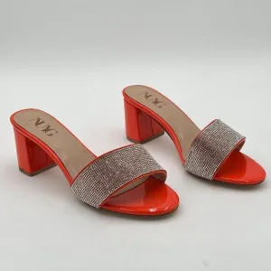 Women's Low Chunky Block Heels Sandals Open Toe Slip On Sandals Comfortable