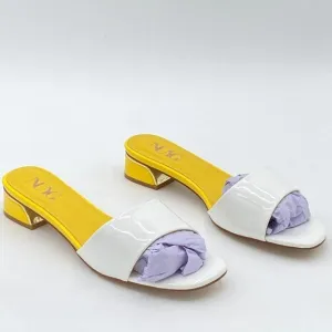 Women's Low Chunky Block Heels Sandals Open Toe Slip On Sandals Comfortable
