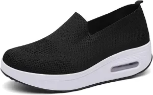 Women's Orthopedic Sneakers,Mesh Elastic Thick Sole Sneakers,2023 New Orthopedic Walking Shoes with Arch Support Sandals,Premium Fashion Platform Sneakers Comfortable Walking Shoes
