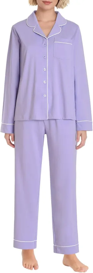 Women's Petite Cotton Pajama Set Petite Length Pjs
