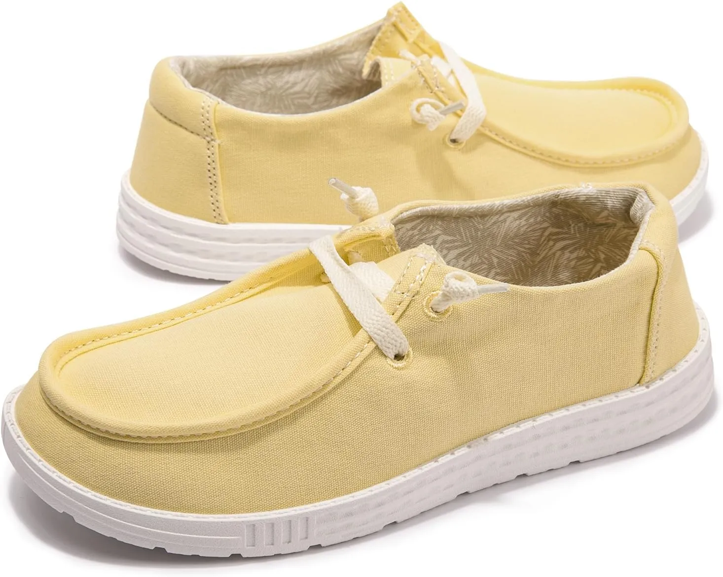 Women's Slip On Canvas Loafers - Breathable Low Top Casual Sneakers for Walking, Outdoor & Travel - Anti-Slip Comfort Shoes with Lightweight EVA Sole