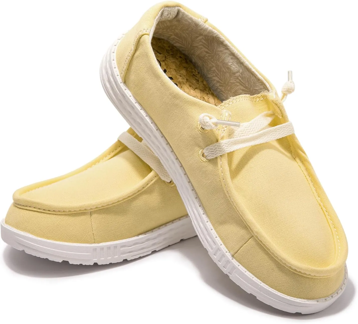 Women's Slip On Canvas Loafers - Breathable Low Top Casual Sneakers for Walking, Outdoor & Travel - Anti-Slip Comfort Shoes with Lightweight EVA Sole