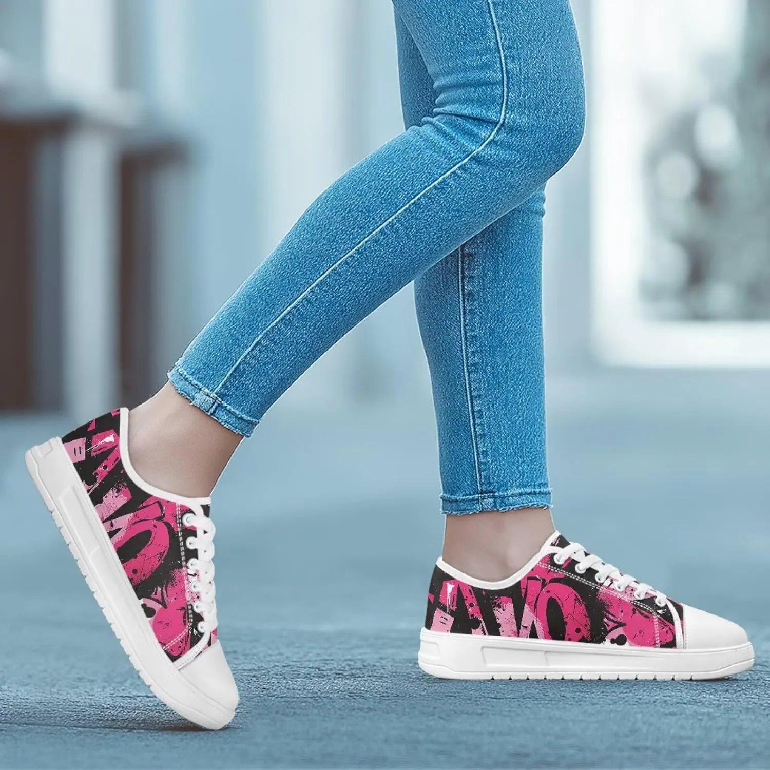 Women’s Slip on Canvas Shoes Classic Arch Support Sneakers Loafers Shoes Casual Fashion Low-Top Slip Ons US 5.5-13.5
