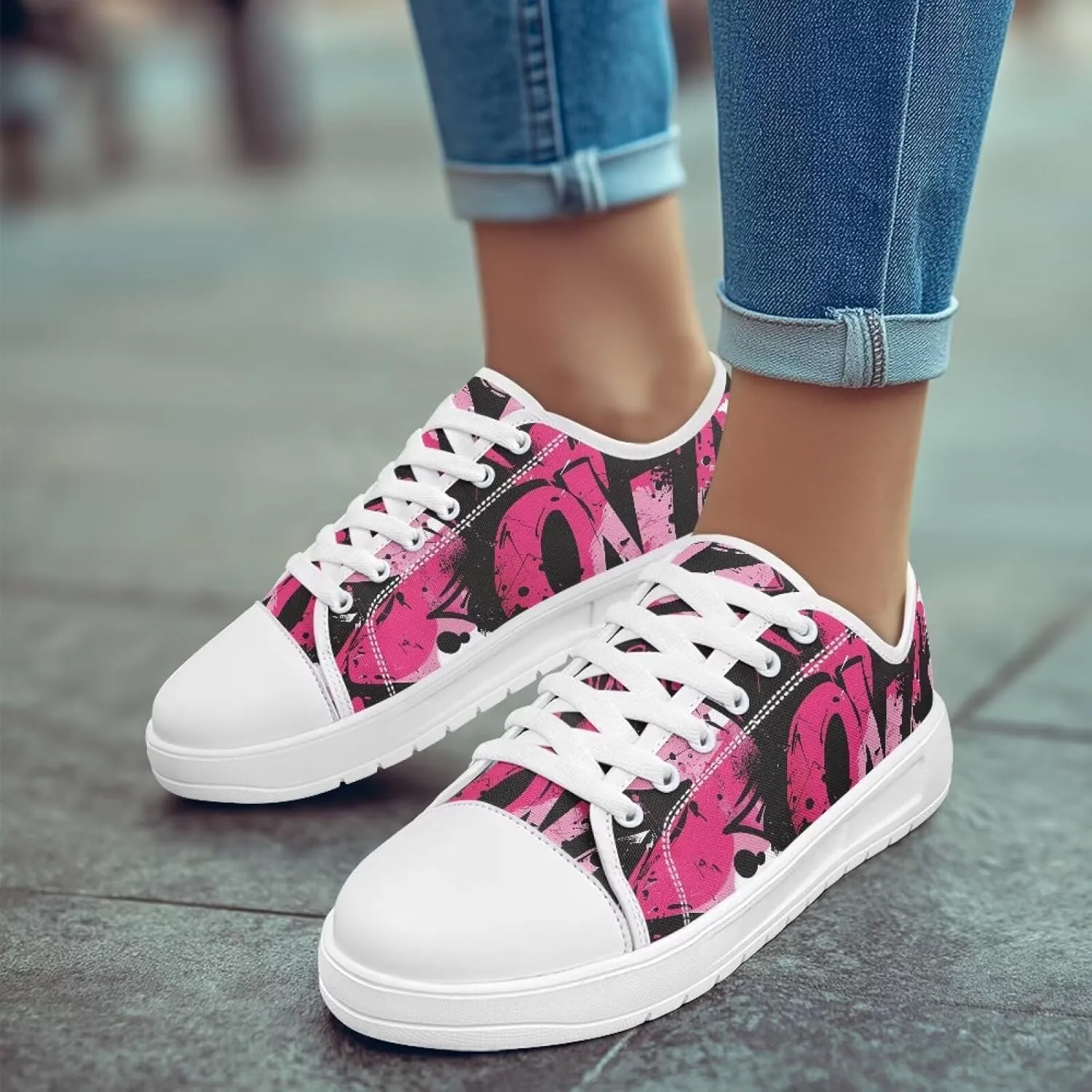 Women’s Slip on Canvas Shoes Classic Arch Support Sneakers Loafers Shoes Casual Fashion Low-Top Slip Ons US 5.5-13.5