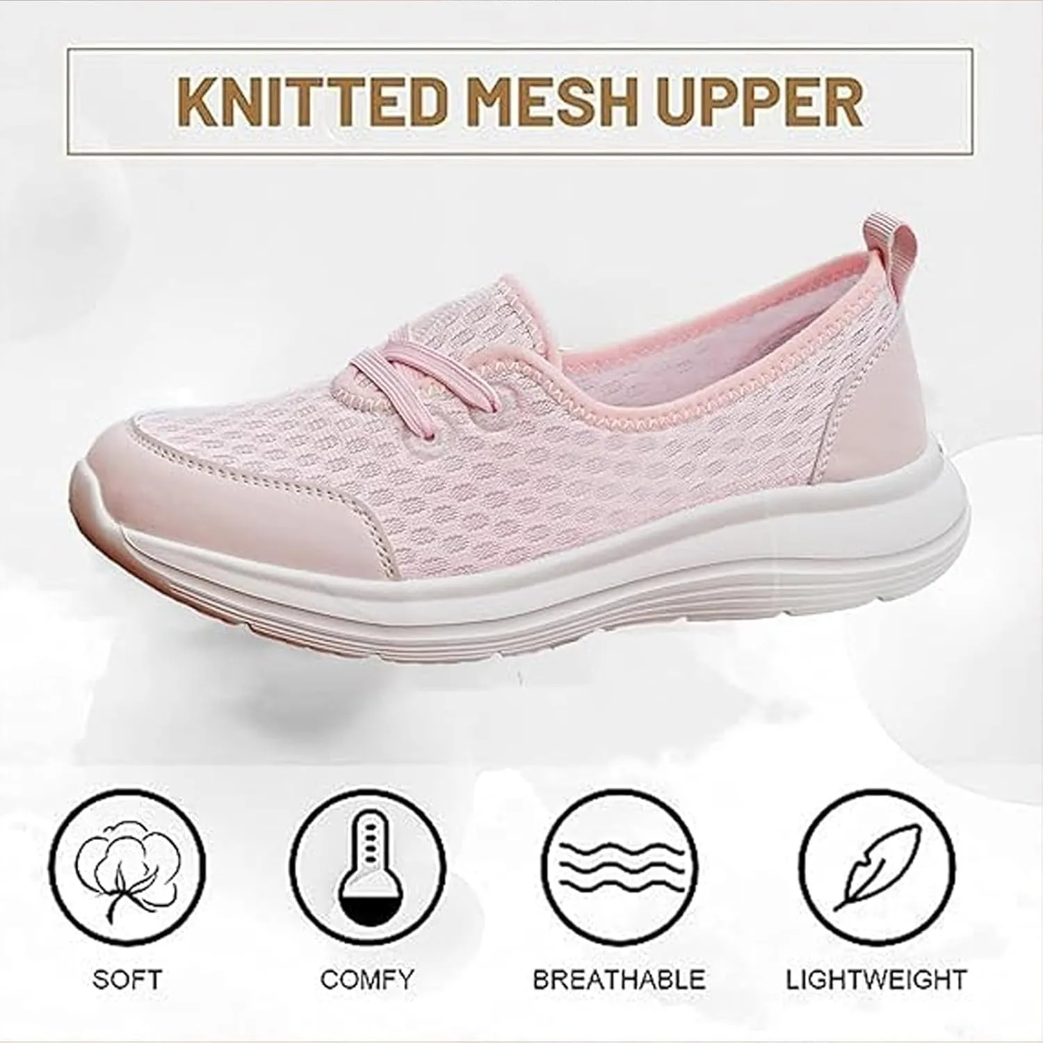 Women's Soft Sole Mesh Comfort Orthopedic Shoes, Walking Shoes Women Comfort, Comfortable Walking Shoes Arch Support