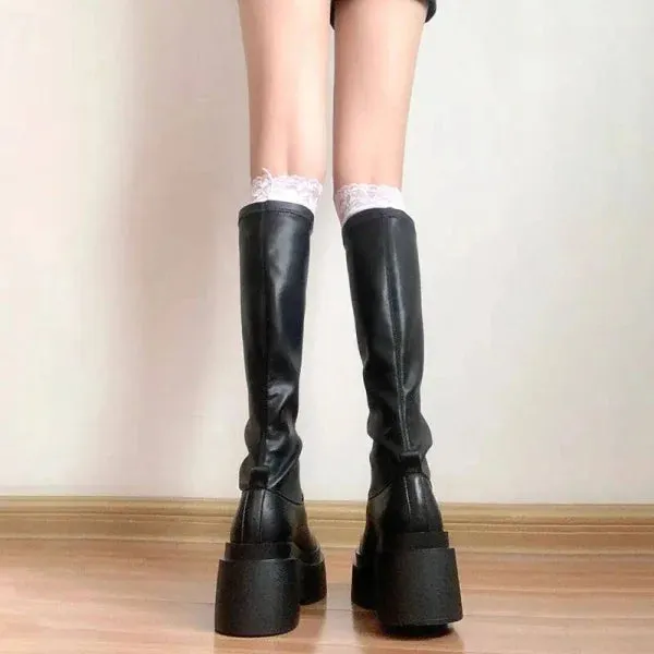 Women’s Stretch Slimming Boots High for Stylish Comfort