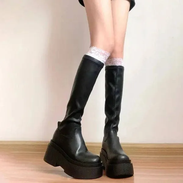 Women’s Stretch Slimming Boots High for Stylish Comfort