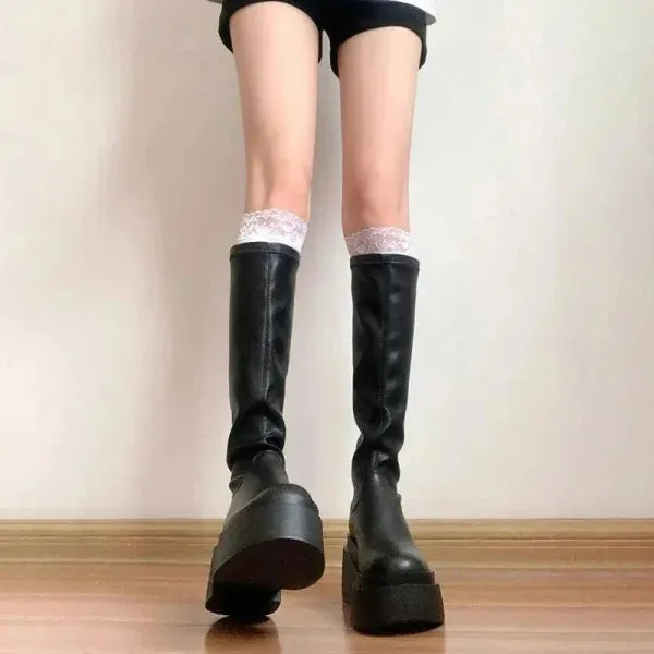 Women’s Stretch Slimming Boots High for Stylish Comfort