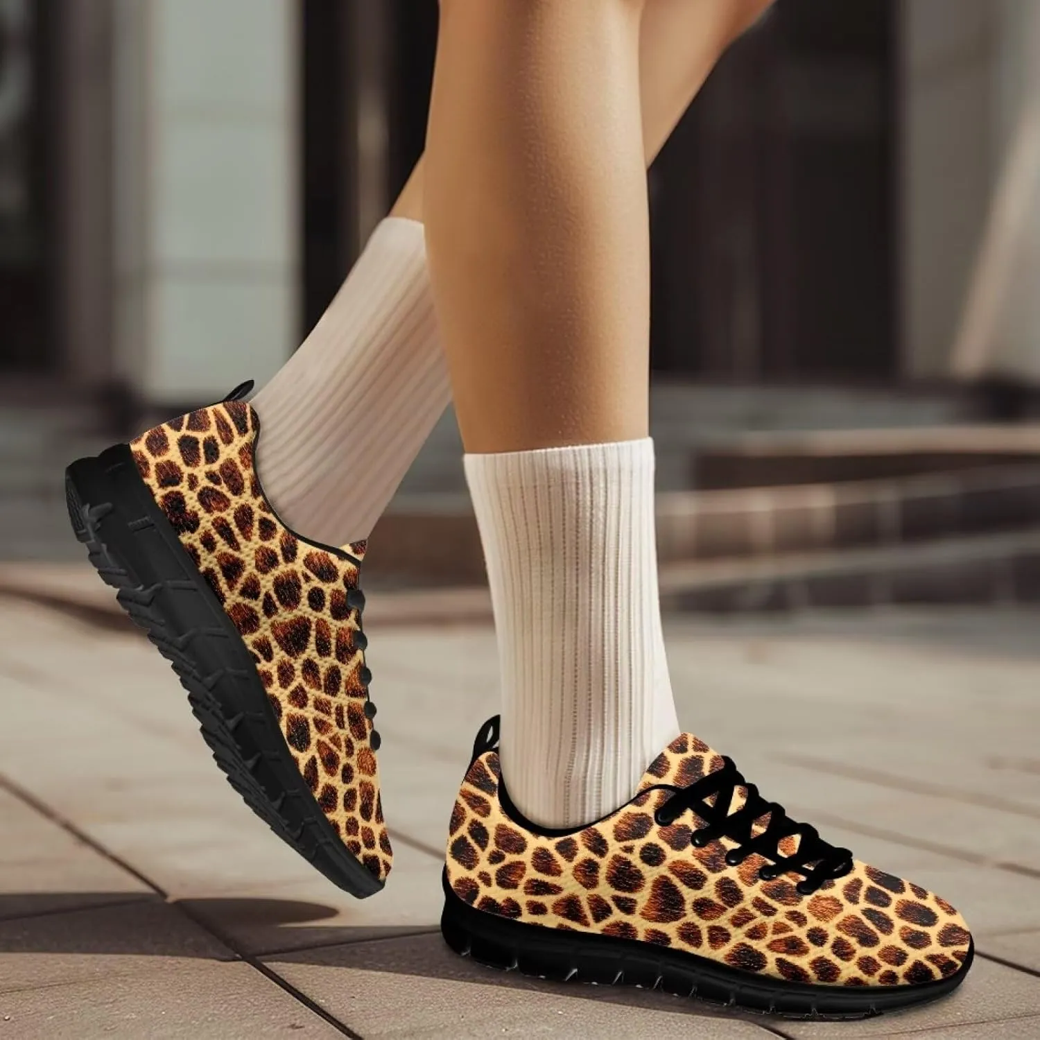 Women's Supportive Running Workout Shoes Low Top Casual Shoes Breathable Outdoor Travel Shoes for Wslking Size 5-12 Black Sole