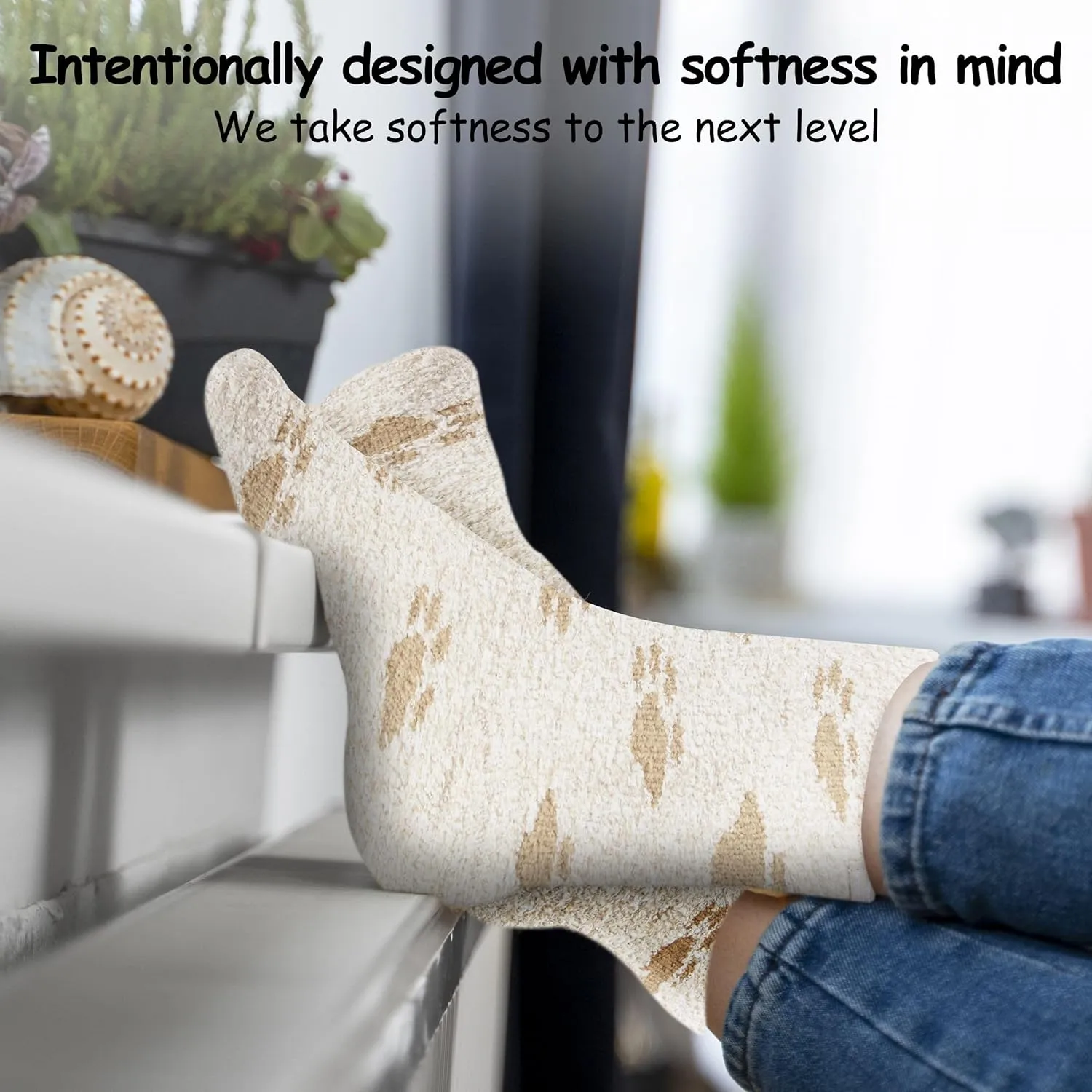 World's Softest Spring Cozy Crew OS Socks - Comfortable Crew Socks for Women