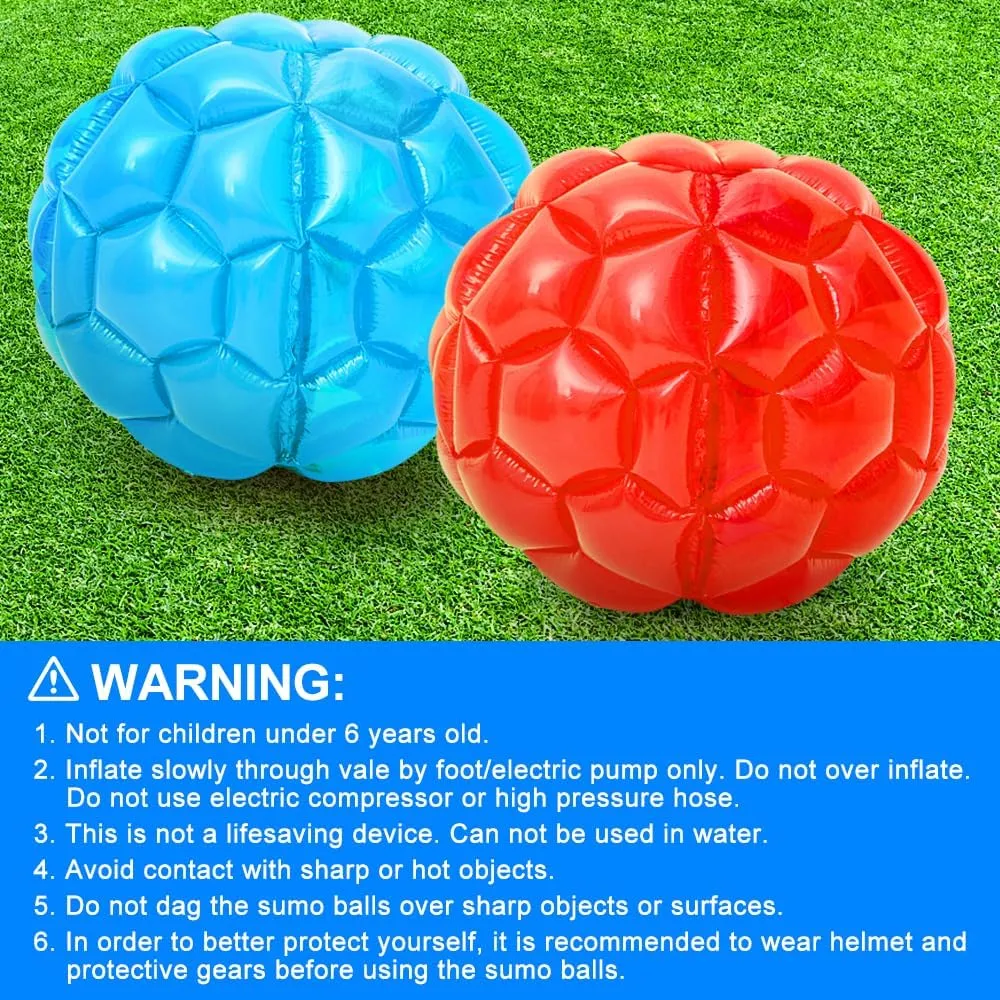 XBEN 36" Inflatable Bumper Balls 2-Pack - Tear-Resistant PVC Human Hamster Ball for Kids/Adults (Height: 29.5 inch,), Giant Zorb Ball for Backyard,Outdoor Team Games/Camping
