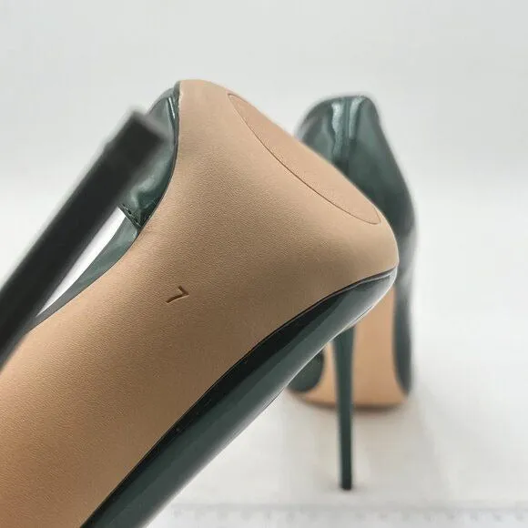 XYD Green D'Orsay High Heels Comfortable Slip-on Pointed Toe Sexy Office Pumps