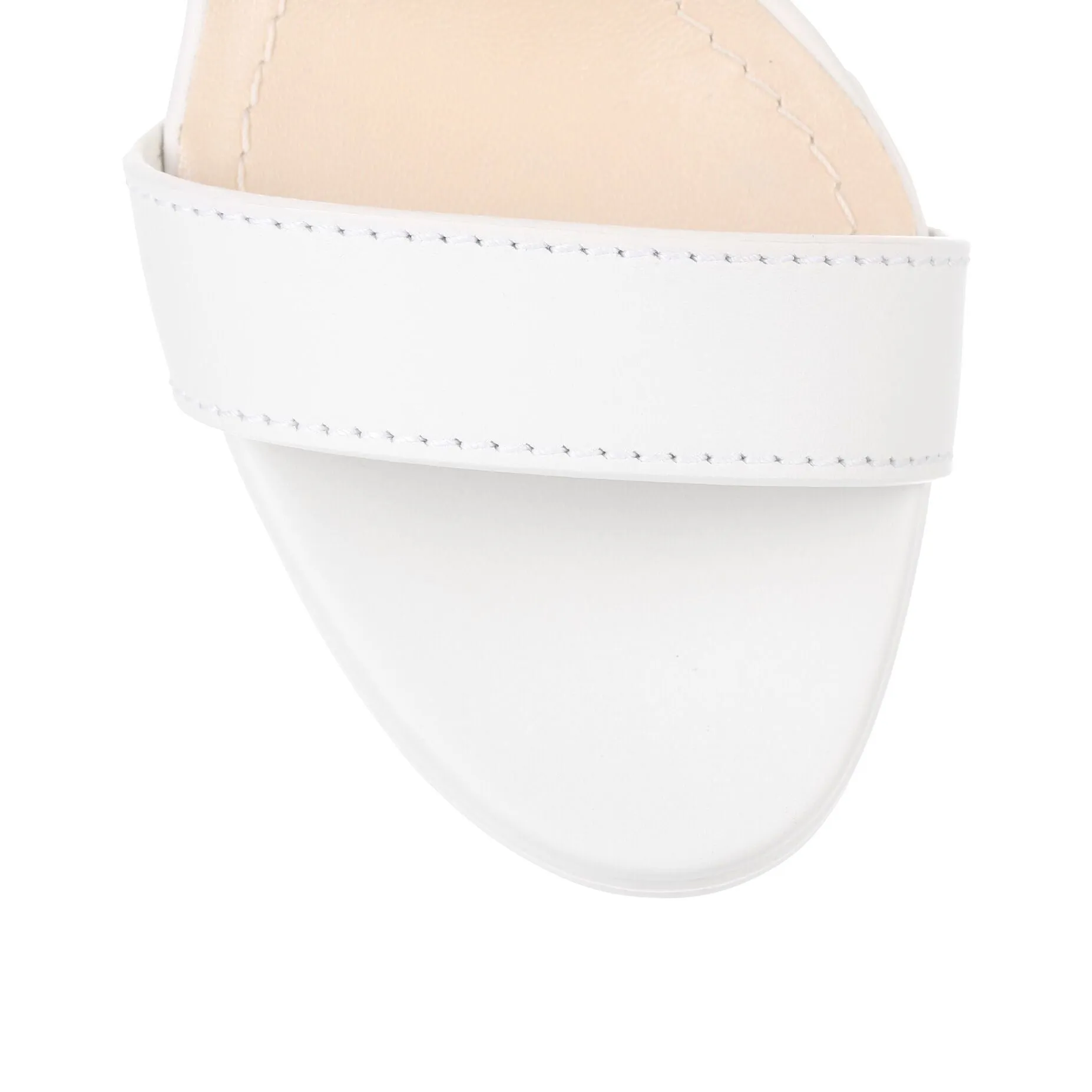 Yacht white leather wedge sandal