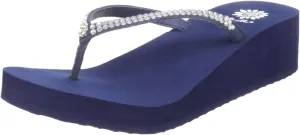 Yellow Box Women's Custard Wedge Flip Flop