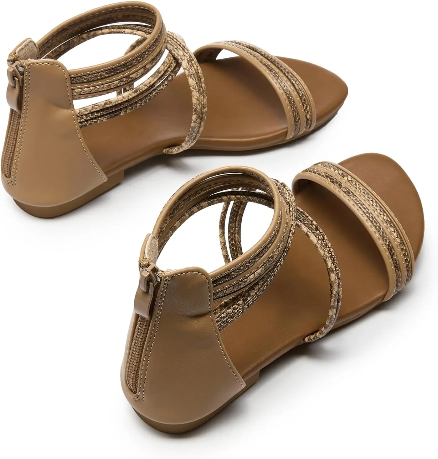 youngshow Women's Sandals Elastic Strappy String Thong Ankle Strap Flip Flops Summer Beach Gladiator Shoes Black