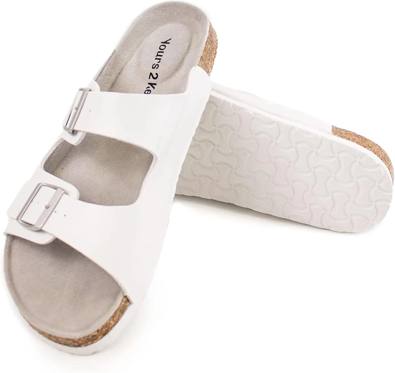 Yours 2 Keep Unisex Havana Sandal - Cork Footbed with 2 Adjustable Straps